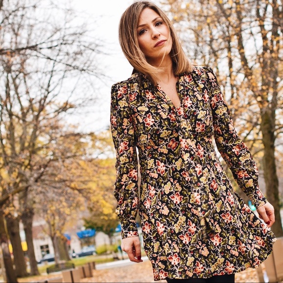 Fall Floral Dress - Picture 1 of 2